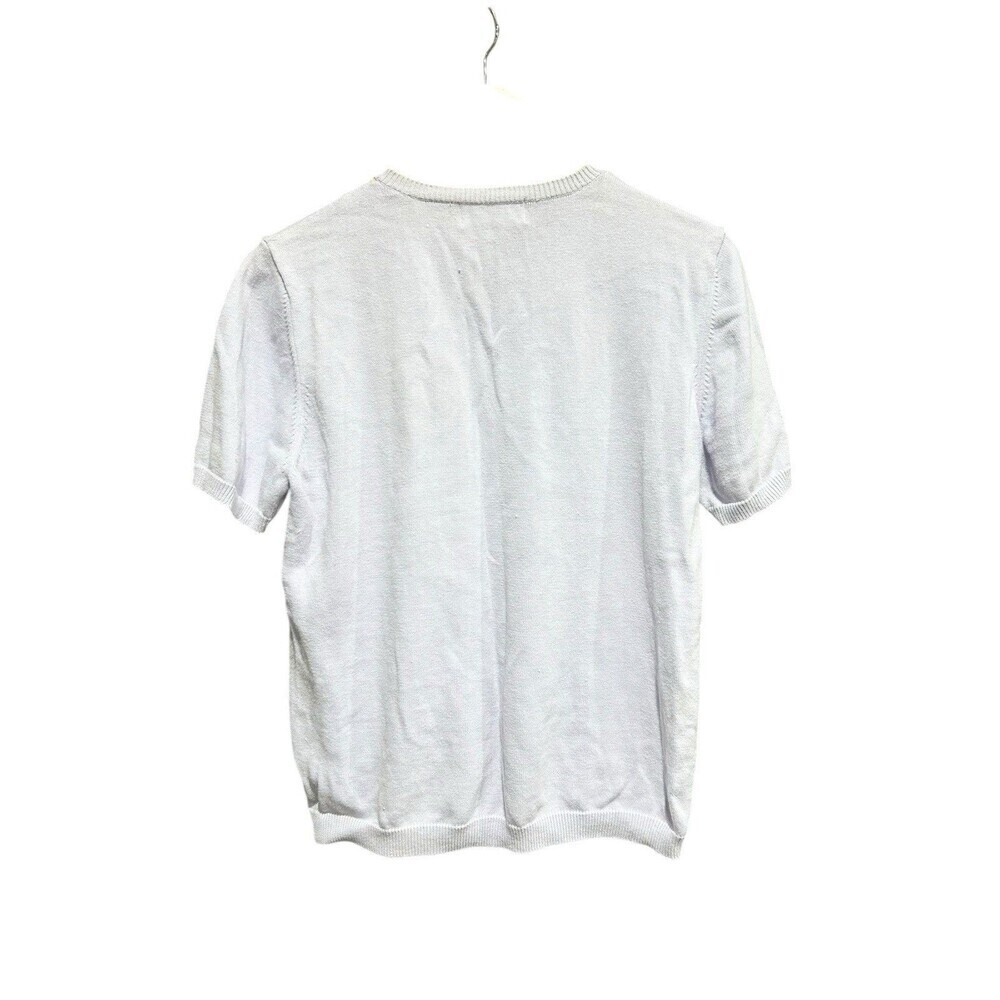 Alfred Dunner Sweater Top Short Sleeved Cottagecore Womens Size Small Pastel - Picture 10 of 11